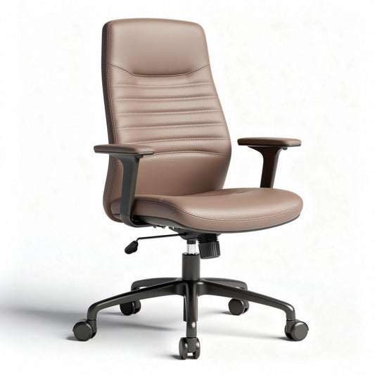Leather office chair with adjustable height and ergonomic design 60 x 60 x 110cm