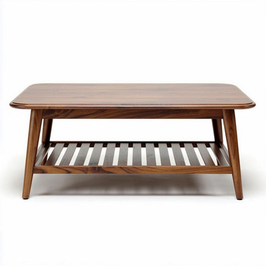 Wooden coffee table with lower shelf for living room 120 x 60 x 45cm
